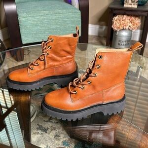 Madewell The Rayna Lace-Up‎ Boot in Leather Sz 6.5 & 8.5